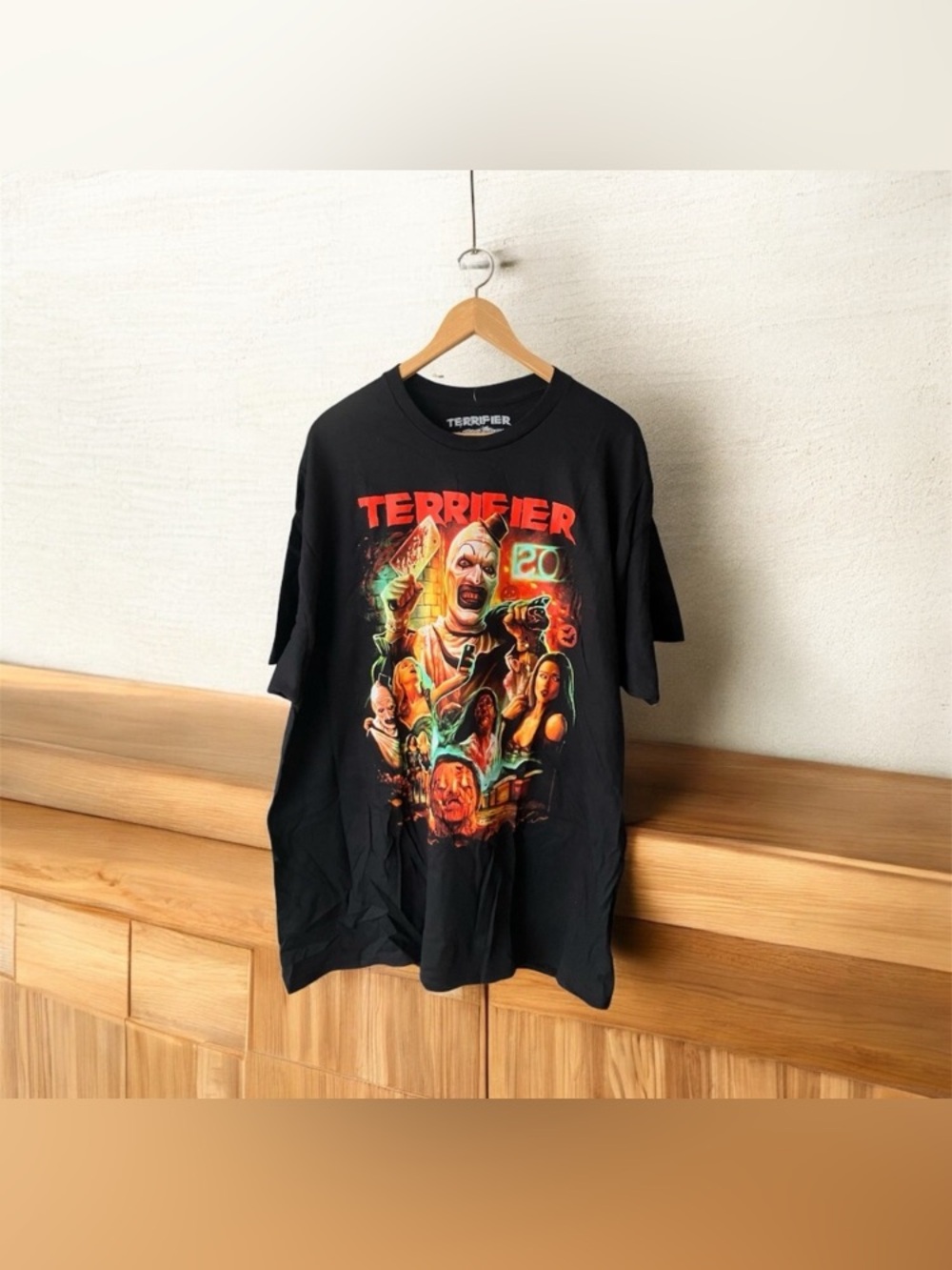 NEW Men's Spencer's TERRIFIER Black Graphic T-Shirt Halloween Horror Size 2XL